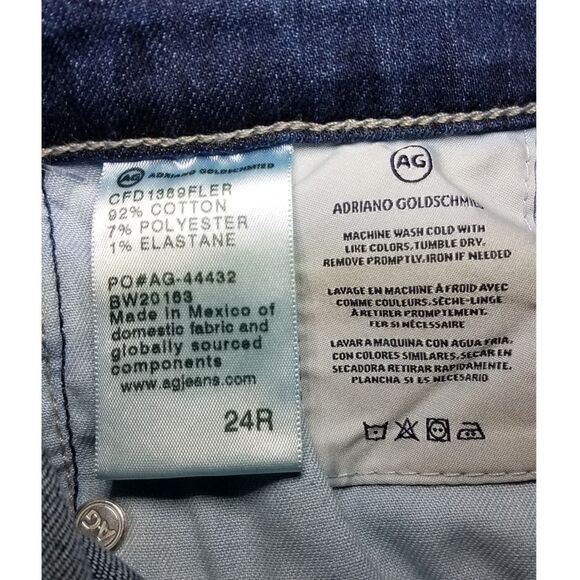 NWT|AG Adriano Goldschmied Super Skinny Blue Ankle Jeans, 24R - Picture 6 of 7